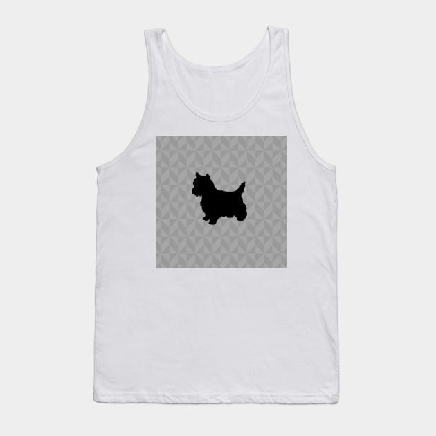 West Highland White or Westie Dog Lover Gift - Scandi Geometric Silhouette Tank Top by Elsie Bee Designs